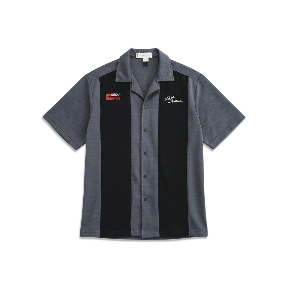 Il Migliore NASCAR ESPN Shirt Mens XL‎ Grey Black Rusty Wallace Racing Button Up
